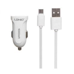 شارژر فندکی الدینیو مدل DL-C17 به همراه کابل تبدیل MicroUSB