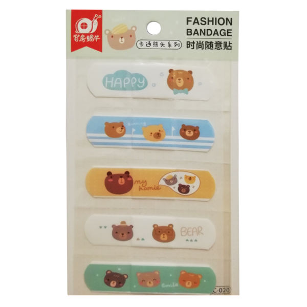 چسب زخم طرح خرس کد C-020 بسته 5 عددی چسب زخم طرح خرس کد C-020 بسته 5 عددی