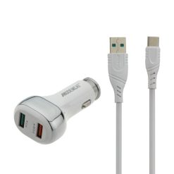 شارژر فندکی مودم کت مدل 004 به همراه کابل تبدیل  usb-c