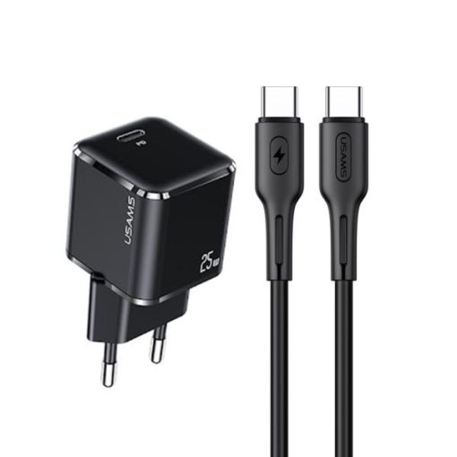 شارژر دیواری یوسمز مدل 25W-LOGTC01 به همراه کابل تبدیل  usb-c