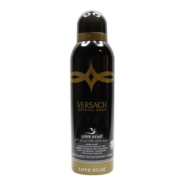 اسپری خوشبو کننده بدن زنانه لاو استار مدل Versace Crystal Noir حجم 200 میلی لیتر اسپری خوشبو کننده بدن زنانه لاو استار مدل Versace Crystal Noir حجم 200 میلی لیتر