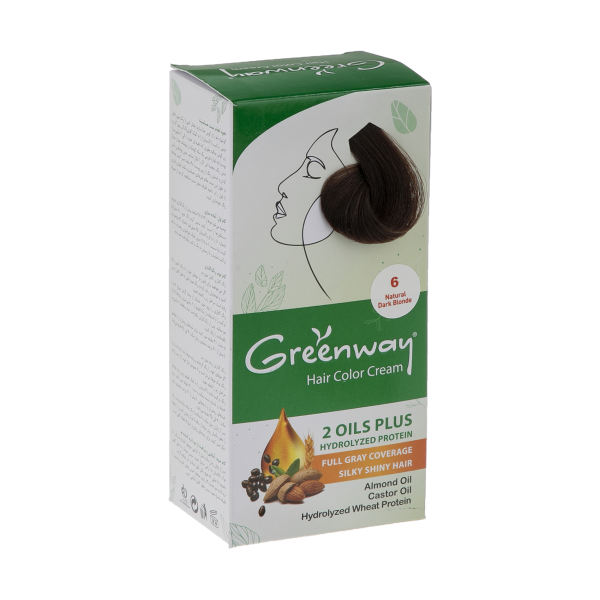 کیت رنگ مو گرین وی شماره 6 حجم 50 میلی لیتر رنگ بلوند طبیعی تیره کیت رنگ مو گرین وی شماره 6 حجم 50 میلی لیتر رنگ بلوند طبیعی تیره
