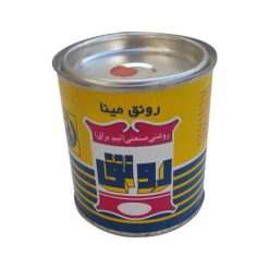 رنگ روغنی نارنجی نیمه براق رونق مینا مدل 3 حجم 250 میلی‌لیتر
