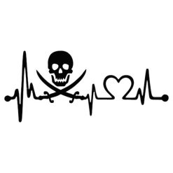 برچسب بدنه خودرو ماتریسیو طرح ضربان قلب اسکلت کد M188