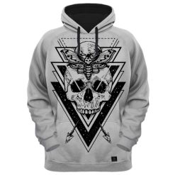 هودی مردانه 27 مدل اسکلت و پروانه کد ALP77 رنگ طوسی