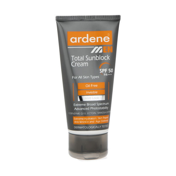 کرم ضد آفتاب آقایان آردن مدل Total SPF50 وزن 50 گرم کرم ضد آفتاب آقایان آردن مدل Total SPF50 وزن 50 گرم