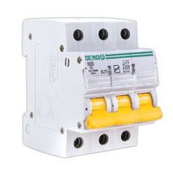 فیوز مینیاتوری سه فاز 25 آمپر دنا الکتریک ایرانیان مدل B25-6KA-3P