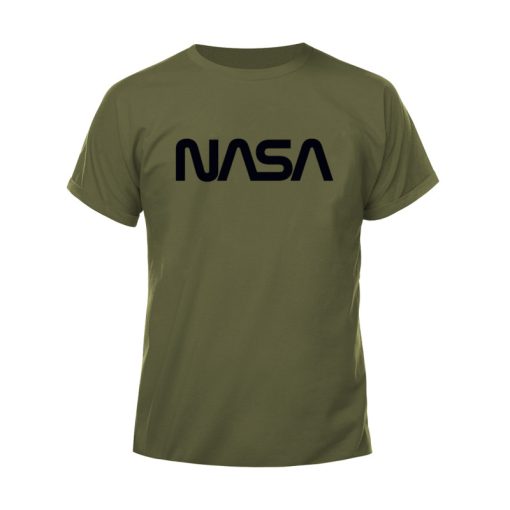 تیشرت آستین کوتاه مردانه مدل ناسا کد H40 رنگ سبز زیتونی