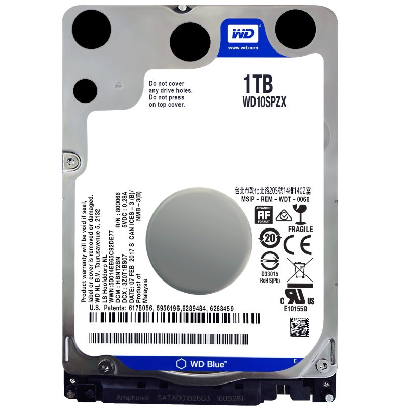 هارددیسک اینترنال وسترن دیجیتال مدل WD10SPZX ظرفیت 1 ترابایت هارددیسک اینترنال وسترن دیجیتال مدل WD10SPZX ظرفیت 1 ترابایت