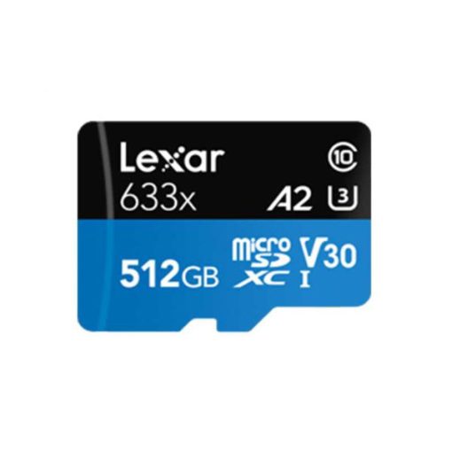 کارت حافظه‌ microSDXC لکسار مدل 633X کلاس 10 استاندارد UHS-I U3 سرعت ظرفیت 512گیگابایت