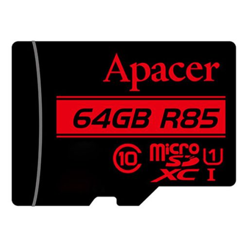 کارت حافظه microSDXC اپیسر مدل AP64G کلاس 10 استاندارد UHS-I U1 سرعت 85MBps ظرفیت 64 گیگابایت