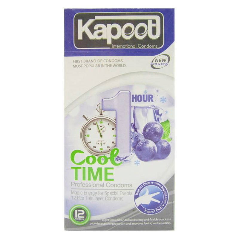 کاندوم تاخیری یک ساعته کاپوت مدل Cool Time بسته 12 عددی کاندوم تاخیری یک ساعته کاپوت مدل Cool Time بسته 12 عددی