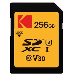 کارت حافظه SDXC کداک مدل A1 – V30 کلاس 10 استاندارد UHS-I U3 سرعت 100mbps ظرفیت 256 گیگابایت