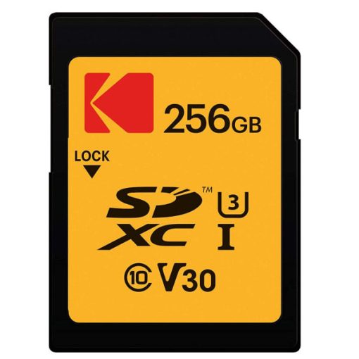 کارت حافظه SDXC کداک مدل A1 – V30 کلاس 10 استاندارد UHS-I U3 سرعت 100mbps ظرفیت 256 گیگابایت