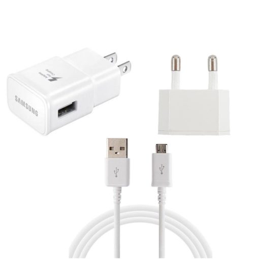 شارژر فست شارژ EP-TA20JWE کلاس A  همراه با تبدیل 2 شاخه و کابل microUSB فست