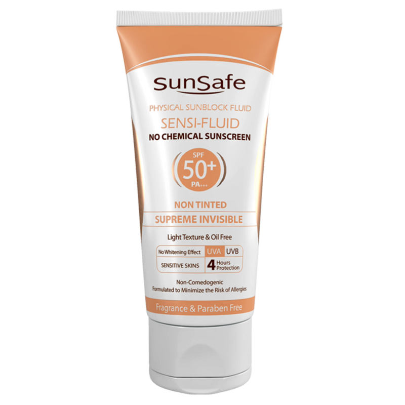 کرم ضد آفتاب سان سیف مدل سنسی فلوئید SPF 50 حجم 50 میلی لیتر کرم ضد آفتاب سان سیف مدل سنسی فلوئید SPF 50 حجم 50 میلی لیتر