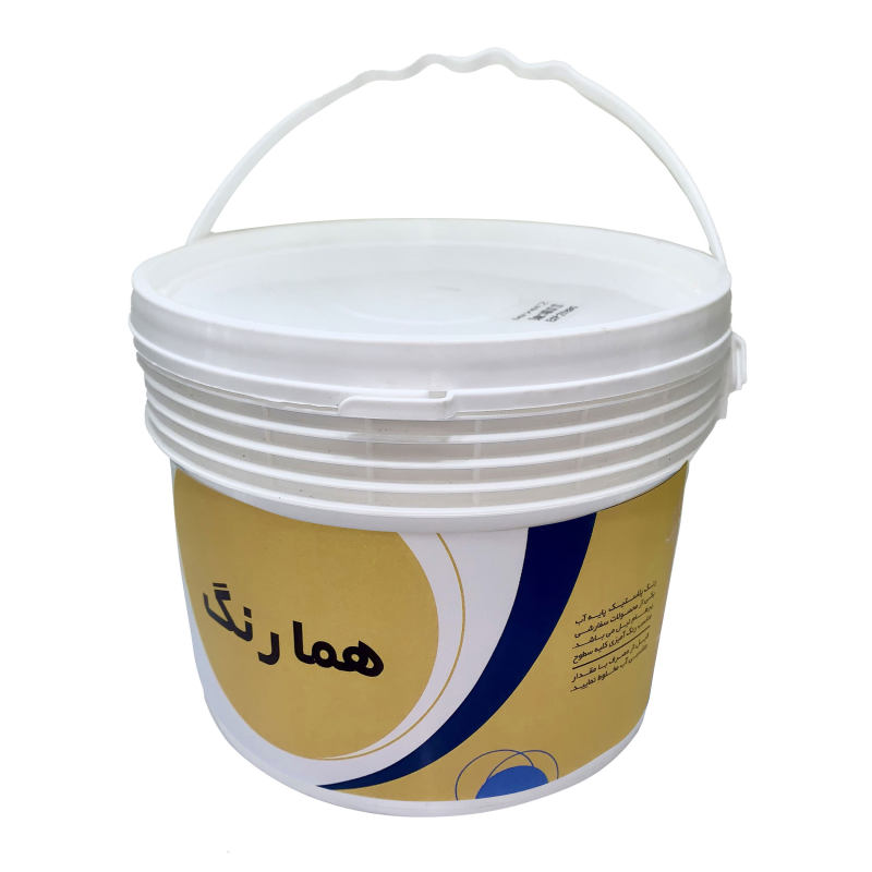رنگ نیم پلاستیک سفید سوپر ممتاز همارنگ کد P701 حجم 5 لیتر رنگ نیم پلاستیک سفید سوپر ممتاز همارنگ کد P701 حجم 5 لیتر