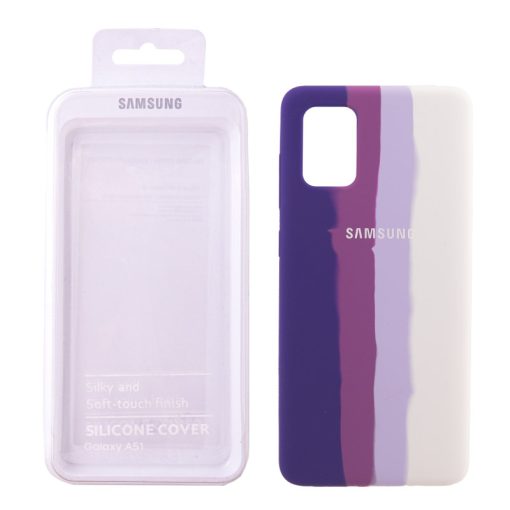 کاور طرح رنگین کمان مدل سیلیکون NO.1 مناسب برای گوشی موبایل سامسونگ Galaxy A51