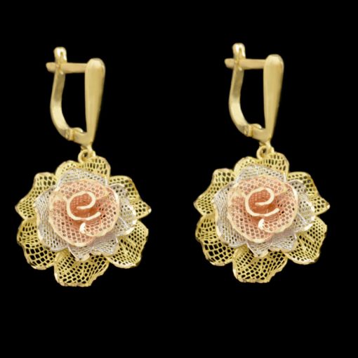 گوشواره طلا 18 عیار زنانه طلای مستجابی کد 670167