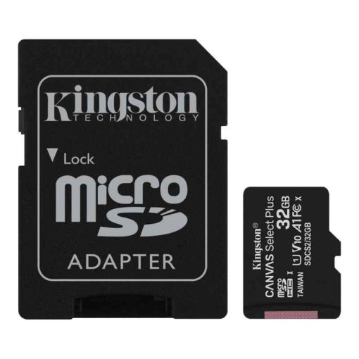 کارت حافظه microSDXC کینگستون مدل CANVAS کلاس 10 استاندارد UHS-I U1 سرعت 100MBps ظرفیت 32 گیگابایت به همراه آداپتور SD