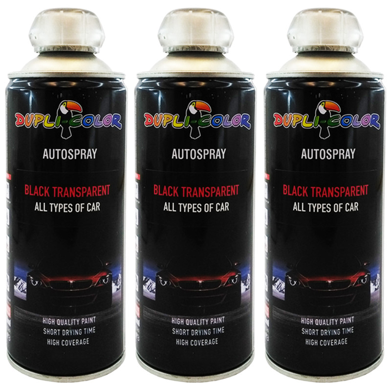 اسپری رنگ دودی چراغ و طلق خودرو دوپلی کالر مدل BLACK TRANSPARENT حجم 40 میلی لیتر بسته 3 عددی اسپری رنگ دودی چراغ و طلق خودرو دوپلی کالر مدل BLACK TRANSPARENT حجم 40 میلی لیتر بسته 3 عددی