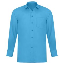 پیراهن آستین بلند مردانه مدل کلاسیک رنگ آبی فیروزه ای