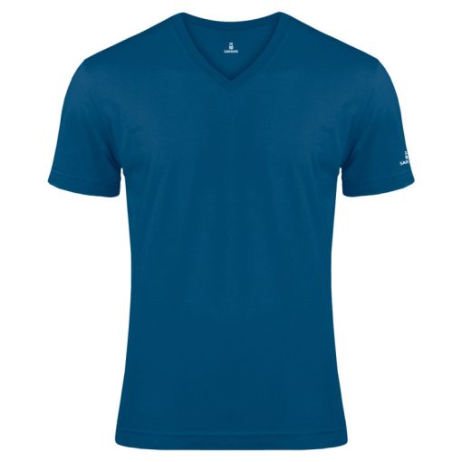 تی شرت مردانه ساروک مدل V رنگ آبی نفتی