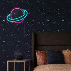 چراغ دیواری نئون دیزاین طرح Planet_PN