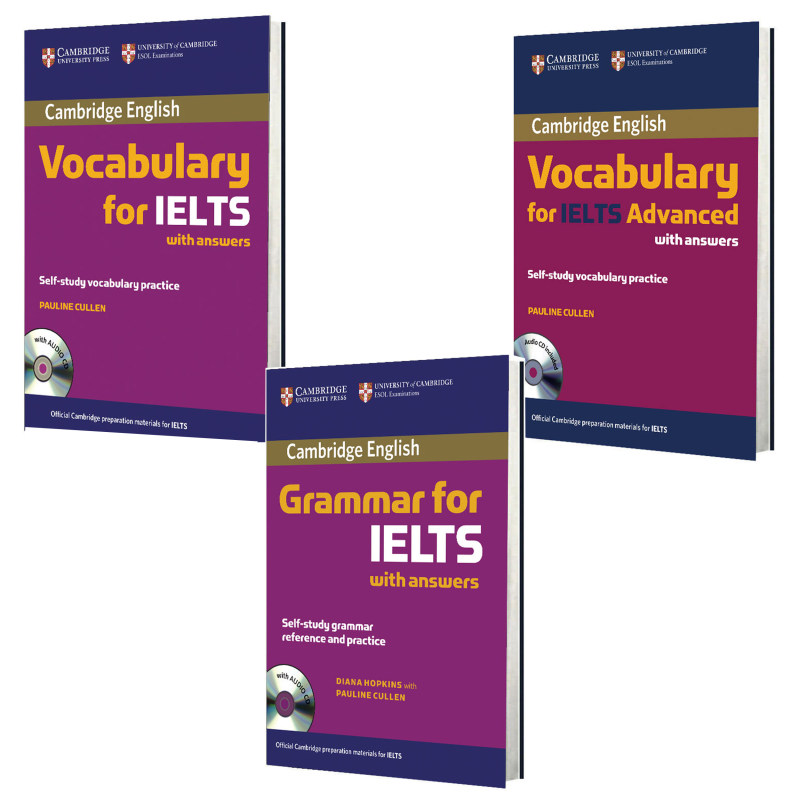 کتاب Cambridge Grammar and Vocabulary for IELTS اثر Diana Hopkins and Pauline cullen انتشارات کمبریج 3 جلدی کتاب Cambridge Grammar and Vocabulary for IELTS اثر Diana Hopkins and Pauline cullen انتشارات کمبریج 3 جلدی