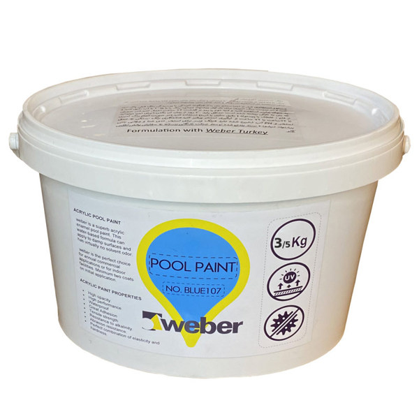 رنگ استخری آبی ووبر مدل pool paint حجم 3500 میلی لیتر رنگ استخری آبی ووبر مدل pool paint حجم 3500 میلی لیتر