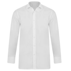 پیراهن آستین بلند مردانه مدل کلاسیک WHI رنگ سفید