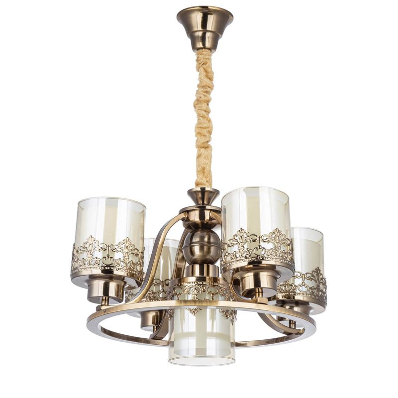 لوستر ۵ شعله چشمه نور کد N2663-4 1 لوستر ۵ شعله چشمه نور کد N2663-4 1