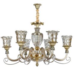 لوستر 6 شعله چشمه نور کد C3318/6-AO