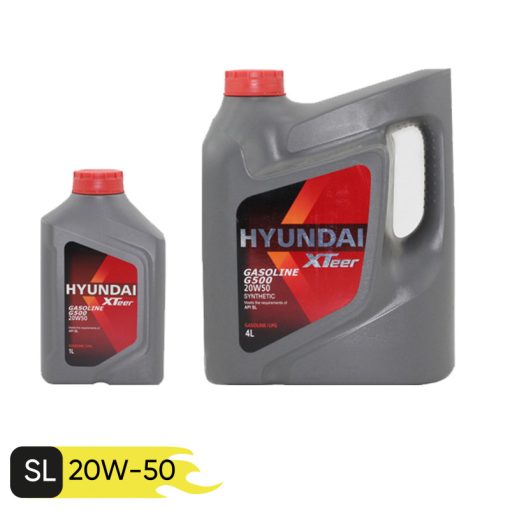 روغن موتور خودرو هیوندای اکستیر مدل G500 20W50 SL مجموعه 2 عددی