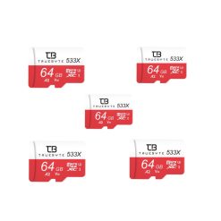 کارت حافظه microSD HC تروبایت مدل 533X-A1- V30 کلاس 10 استاندارد UHS-I U3 سرعت 80MBps ظرفیت 64 گیگابایت بسته 5 عددی