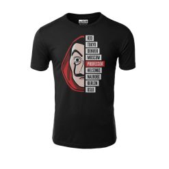 تیشرت آستین کوتاه مردانه فانتازیو طرح Money Heist کد SL23