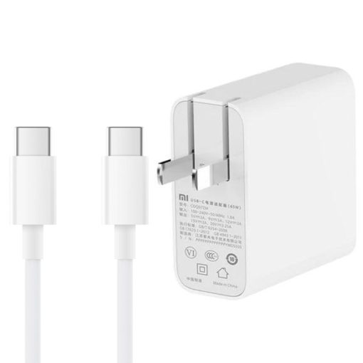 شارژر دیواری شیائومی مدل CDQ07ZM-65W به همراه کابل تبدیل USB-C