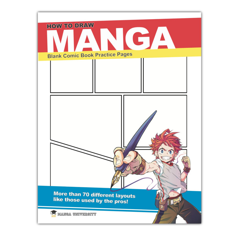 کتاب how to draw manga: Blank Comic Book Practice Pages اثر Ryo Katagiri نشر Manga University کتاب how to draw manga: Blank Comic Book Practice Pages اثر Ryo Katagiri نشر Manga University