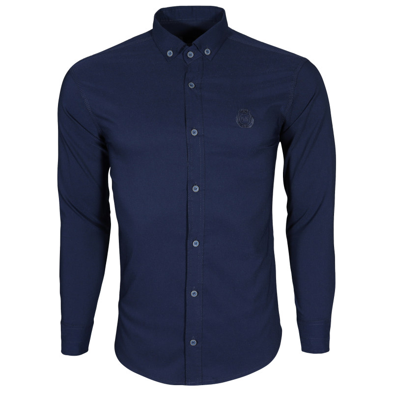 پیراهن آستین بلند مردانه مدل bng4 رنگ سرمه ای پیراهن آستین بلند مردانه مدل bng4 رنگ سرمه ای