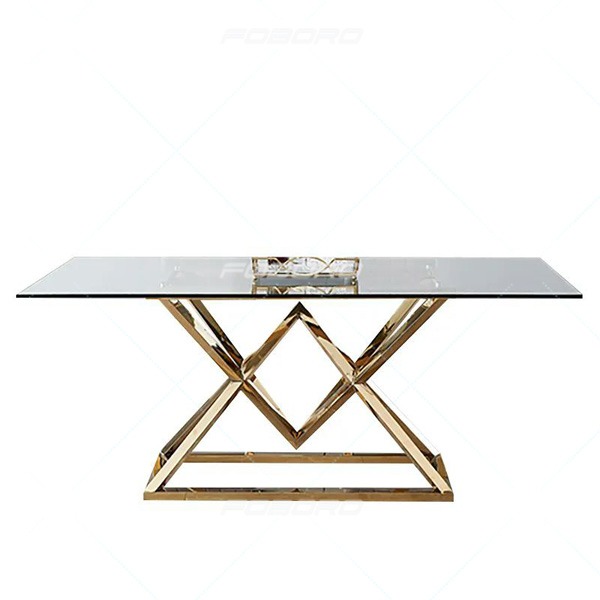میز عسلی پایه استیل شیشه ای مدل ربکا