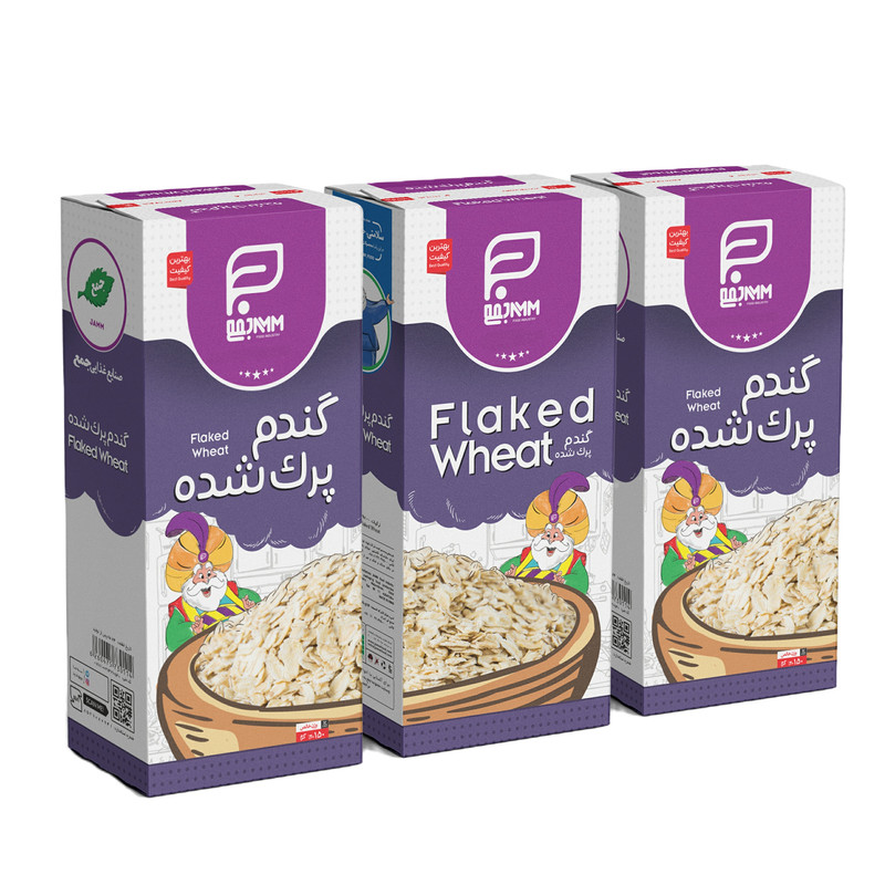 گندم پرك پاکتی جمع – 150 گرم بسته 3 عددی